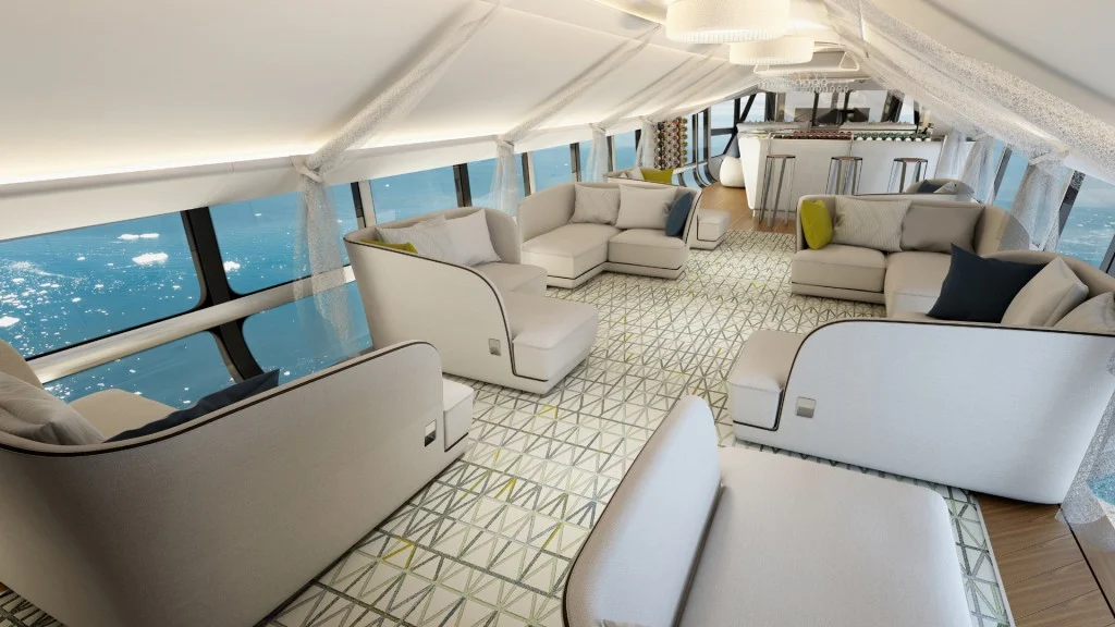 a picture of the inside of the airlander blimp